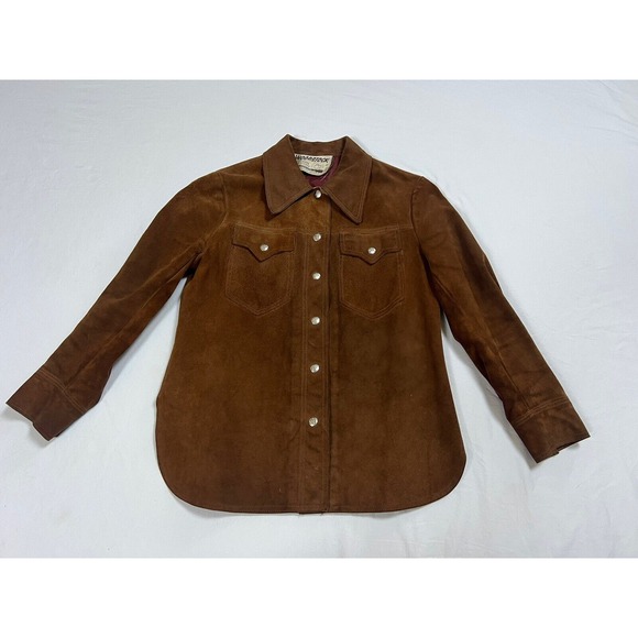 Vintage‎ Suede Jacket Woodstock California 70s Leather | Brown | Women's Small - Picture 3 of 16